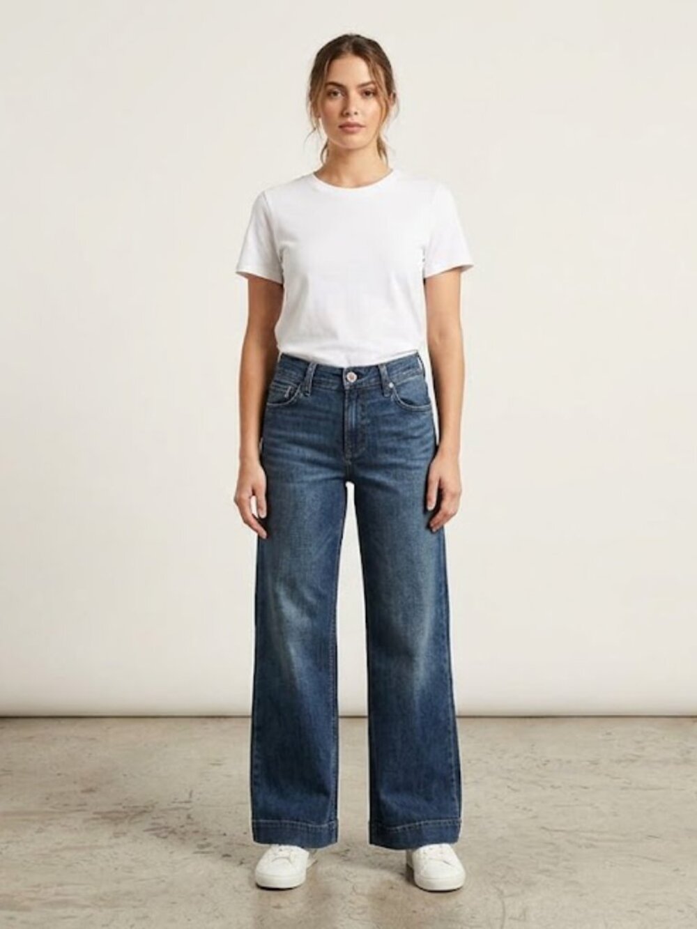 Ariat Women’s Size 30 Regular Trouser Jeans Dark Wash Wide Leg Casual Dressy